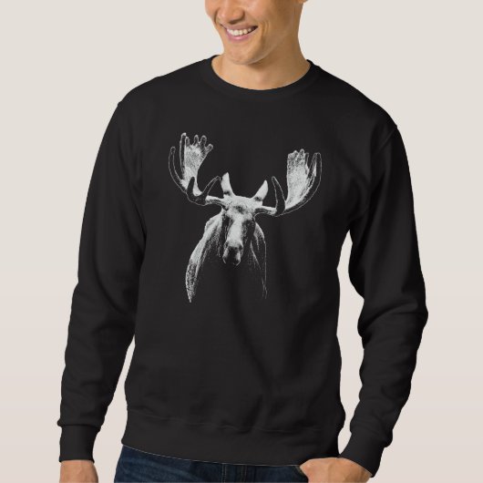 Sweatshirt Blanc d'orignaux de Taureau (Devant)