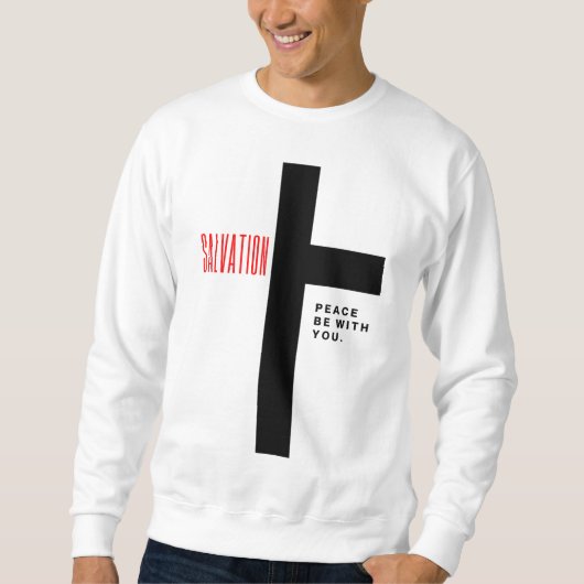 Sweatshirt blanc du salut (Devant)