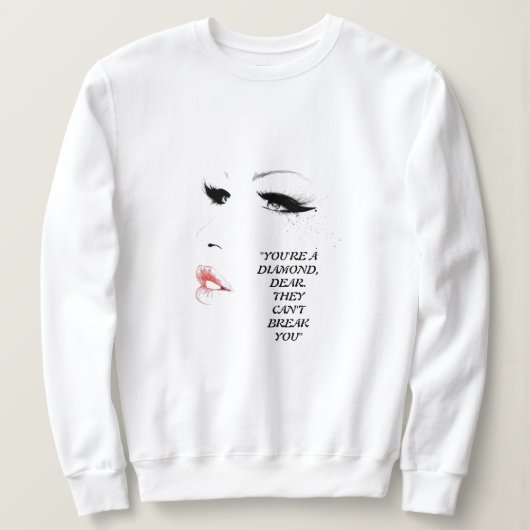 SWEATSHIRT BLANC (FEMMES) (Design devant)