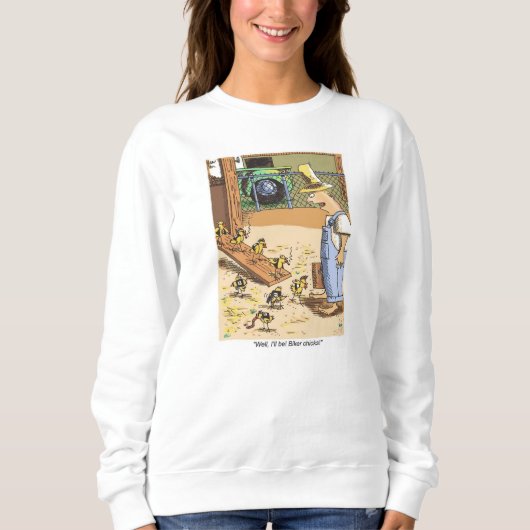 Sweatshirt blanc femmes motards (Devant)