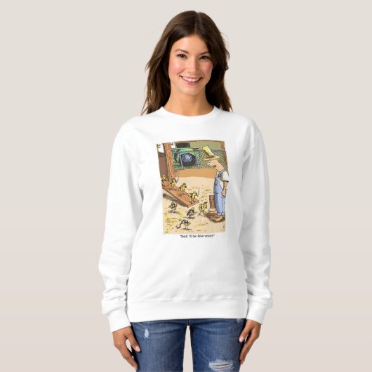 Sweatshirt blanc femmes motards (Devant entier)