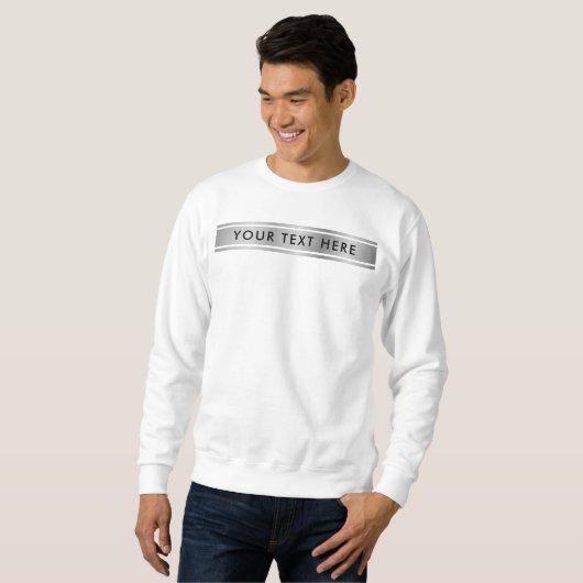 Sweatshirt blanc homme double face Ajouter du text (Devant entier)