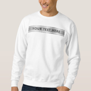 Sweatshirt blanc homme double face Ajouter du text