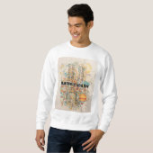 Sweatshirt blanc pour hommes (Devant entier)