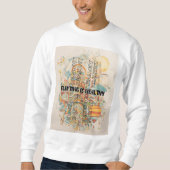 Sweatshirt blanc pour hommes (Devant)