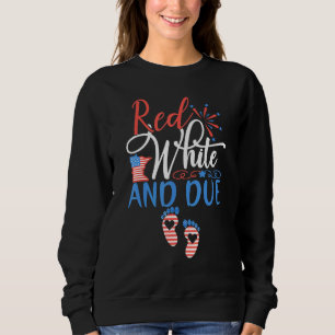 Sweatshirt Blanc Rouge Et 4 juillet Grossesse Indépendante