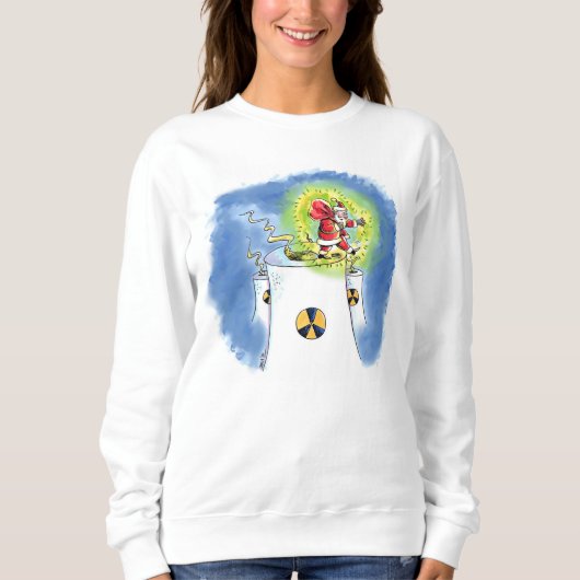 Sweatshirt blanche de Santa Claus (Devant)