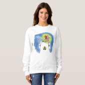 Sweatshirt blanche de Santa Claus (Devant entier)