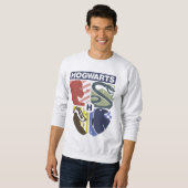 Sweatshirt Blason timbré HOGWARTS™ vintage (Devant entier)