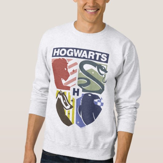 Sweatshirt Blason timbré vintage HOGWARTS™ (Devant)