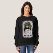 Sweatshirt Bleached Ball Gigi Life Messy Empreinte de léopard (Devant entier)