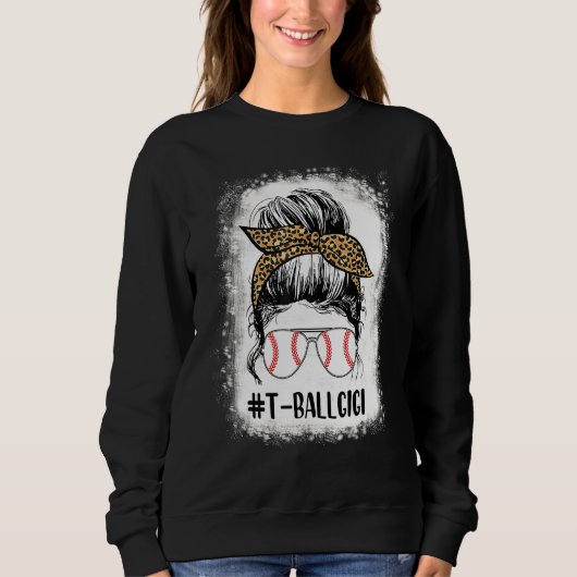 Sweatshirt Bleached Ball Gigi Life Messy Empreinte de léopard (Devant)