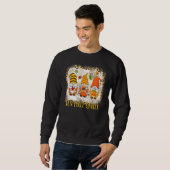 Sweatshirt Bleached C'est Automne Y'all Gnome Citrouille Auto (Devant entier)