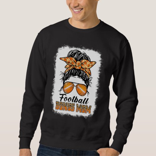 Sweatshirt Bleached Football Bonus Maman Messy Bun Jeu Jour M (Devant)