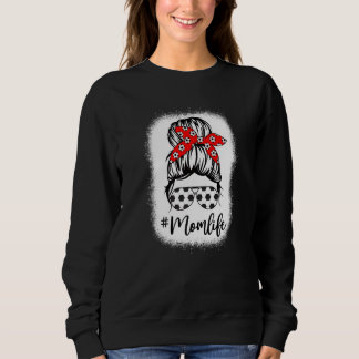 Sweatshirt Bleached Messy Cheveux Portant des lunettes de sol