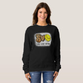 Sweatshirt Bleached Peace Love Softball Maman Empreinte de lé (Devant entier)