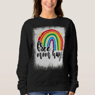 Sweatshirt Bleached Rainbow Free Maman Hugues Lgbt Mom Gay Le