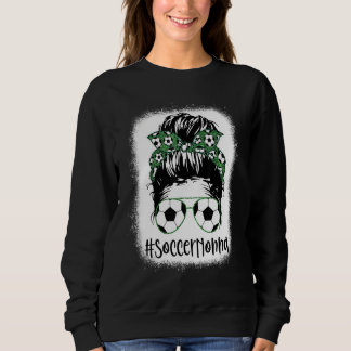 Sweatshirt Bleached Soccer Nonna Life Messy Cheveux Bun Mère