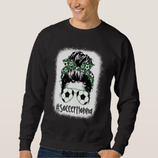 Sweatshirt Bleached Soccer Nonna Life Messy Cheveux Bun Mère