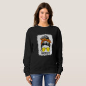 Sweatshirt Bleached Softball Mème Jour Softball Mème Moth (Devant entier)