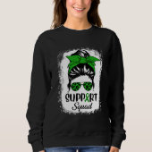 Sweatshirt Bleached Support Messy Bun Cerebral Palsy CP Aware (Devant)