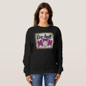 Sweatshirt Bleached Teeball Maman Leopard Teeball Maman Mère (Devant entier)