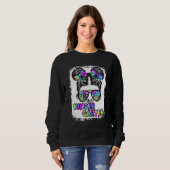 Sweatshirt Bleached Tie Dye Hello Kindergarten Back To School (Devant entier)