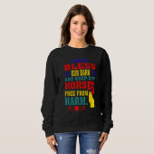Sweatshirt Bless Our Barn And Keep Our Horses Free From Harm  (Devant entier)