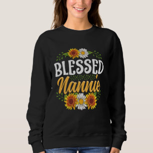 Sweatshirt Blessé Nannie Mères Day Cute Floral