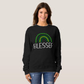 Sweatshirt Blessed Irish Saint Patrick's Day Paddy's Day Gree (Devant entier)
