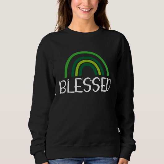 Sweatshirt Blessed Irish Saint Patrick's Day Paddy's Day Gree (Devant)