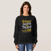Sweatshirt Blessed Is The Man Bible Verse Jesus Christ Prayer (Devant entier)