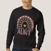 Sweatshirt Blessed To Be Called Aunt Leopard Rainbow Cute Mom (Devant)