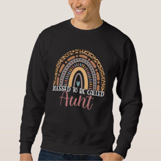 Sweatshirt Blessed To Be Called Aunt Rainbow Leopard Mothers 