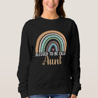 Sweatshirt Blessed To Be Called Aunt Rainbow Mother s Day Aun