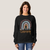 Sweatshirt Blessed To Be Called Gammy Rainbow Leopard Cute Mo (Devant entier)