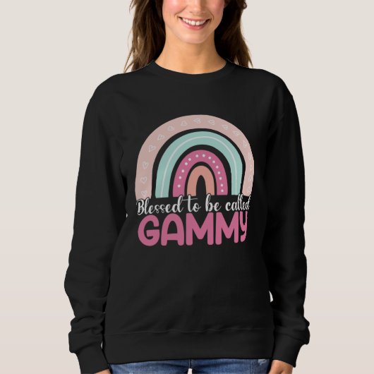 Sweatshirt Blessed To Be Called Gammy Rainbow Mothers Day Mom (Devant)