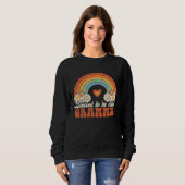 Sweatshirt Blessed To Be Called Grammie Groovy Rainbow Mother (Devant entier)