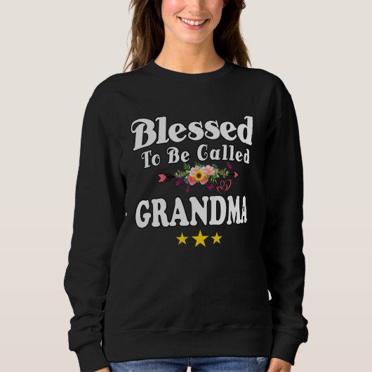 Sweatshirt Blessed To Be Called Grandma Cute Mother s Day Sun (Devant)