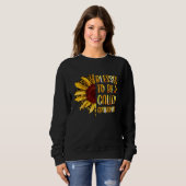 Sweatshirt Blessed To Be Called Grandmama Cute Sunflower Moth (Devant entier)