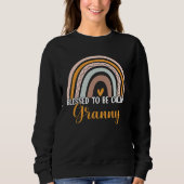 Sweatshirt Blessed To Be Called Granny Boho Rainbow Mother s  (Devant)
