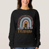 Sweatshirt Blessed To Be Called Memaw Rainbow Leopard Cute Mo (Devant)