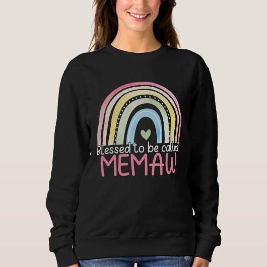 Sweatshirt Blessed To Be Called Memaw Rainbow Mother s Day Be (Devant)
