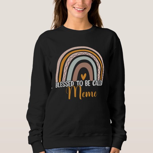 Sweatshirt Blessed To Be Called Meme Boho Rainbow Mother s Da (Devant)