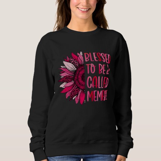Sweatshirt Blessed To Be Called Memere Cute Floral Women Moth (Devant)