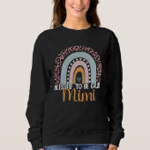 Sweatshirt Blessed To Be Called Mimi Rainbow Leopard Mom Gran (Devant)