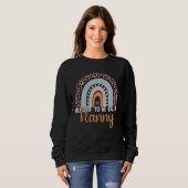 Sweatshirt Blessed To Be Called Nanny Rainbow Leopard Cute Mo (Devant entier)