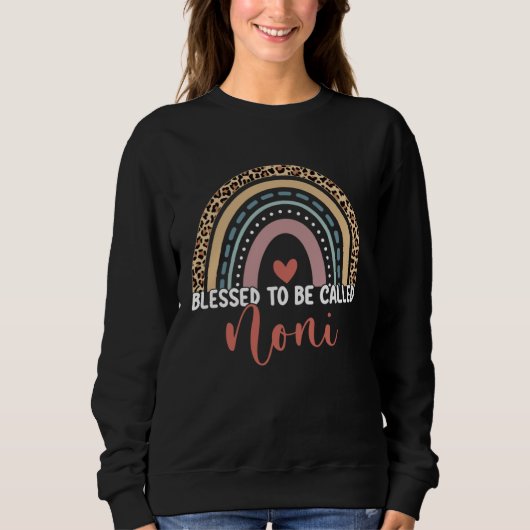 Sweatshirt Blessed To Be Called Noni Rainbow Mothers Day Leop (Devant)