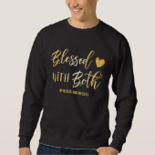 Sweatshirt Blessed With Both  Mom Of Both (Devant)