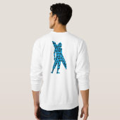 Sweatshirt Bleu - avant de Munkey/dos de Shortboarder (Dos entier)